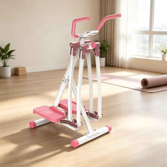 Foldable Air Walker Elliptical Machine for Men & Women, Space Glider Exercise Machine with LCD Display for Home Gym
