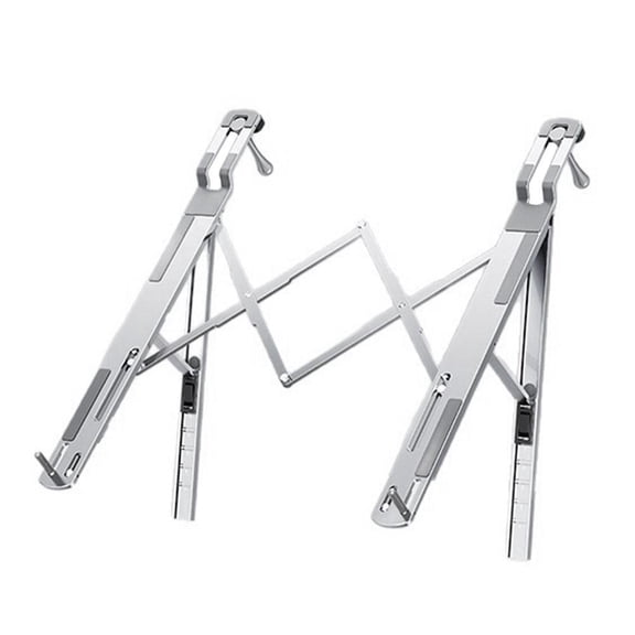 Foldable Aluminum Laptop Stand, Adjustable Portable Riser for Car & Desk Use