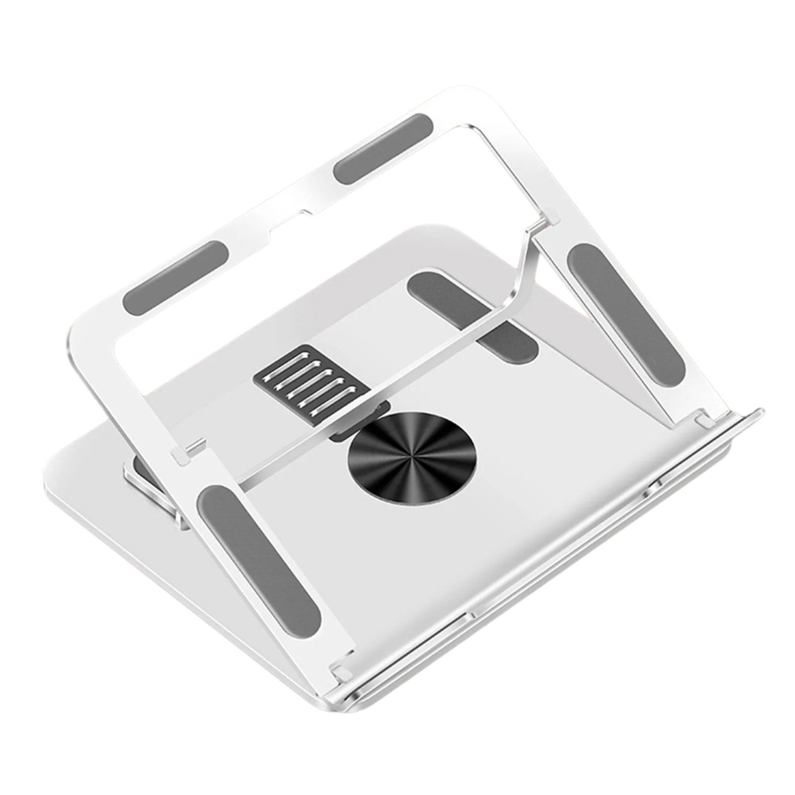 Foldable Aluminum Laptop Stand With 7 Heights Setting And NonSlip Base For Secure Placement On Any Desk Or Surfaces