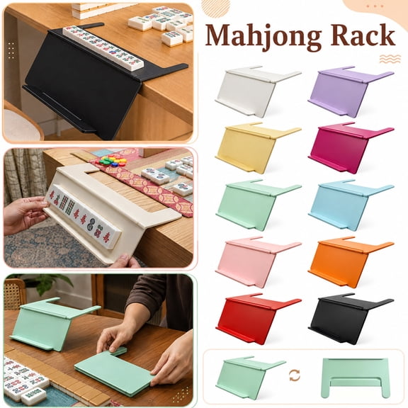 Foldable American Mahjong Card Holder, Under-Mat Slide-In Angled Stand, 3D-Printed Mahjong Card Holder for Table-Space-Saving 3D-Printed Table Accessory (Wine)