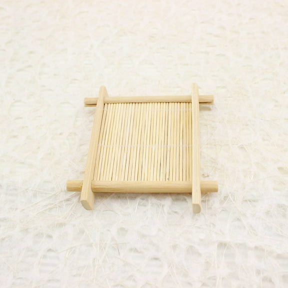 Foldable And Dustpan Set Natural Wood Bathroom Shower Soap Tray Dish Storage Holder Plate New