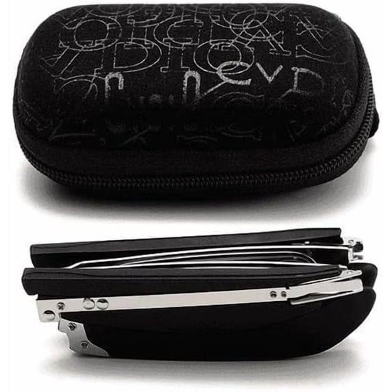 Foldable Anti-Blue Light Reading Glasses with Case, Anti Eyestrain/Glare Computer Reading Glasses for Women Men