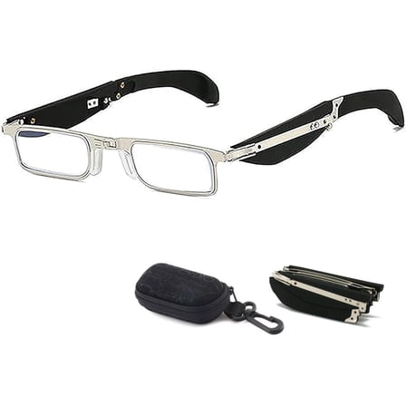 Foldable Anti-Blue Light Reading Glasses with Case,Rotatable Folding Reading Glasses,Sleek Foldable Design for Elders