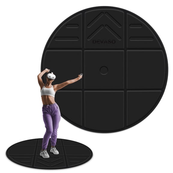 Foldable Anti-Fatigue VR Gaming Mat for Meta Quest 3S/3, Quest 2/Pro & PSVR2 | Large Round Non-Slip Floor Mat with Comfort Edge