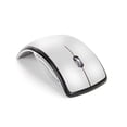 thumbnail image 1 of Foldable Arc Wireless Mouse Silent Click Bluetooth 2.4GHz Portable Curved Mouse for Home, Office, Travel, Silver, 1 of 12