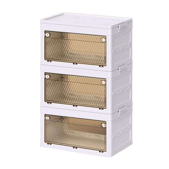 Foldable Armoire Closet with Hanging Rods Clothes Organizer for Bedroom Storage