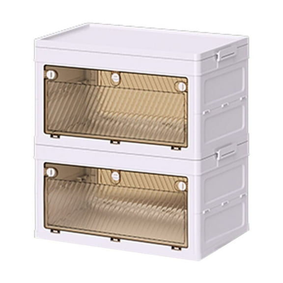 Foldable Armoire Closet with Hanging Rods Clothes Organizer for Bedroom Storage