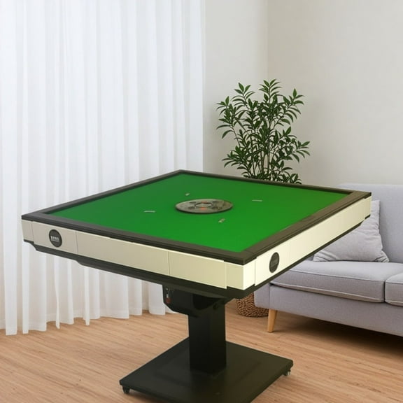 Foldable Automatic Mahjong Table with Wheels 42mm Tiles with 2 Sets of Numbered Tiles Suitable for Chinese, Americans, Mahjong Sets for Home & Outdoor Leisure, Gifts For Mahjong Player