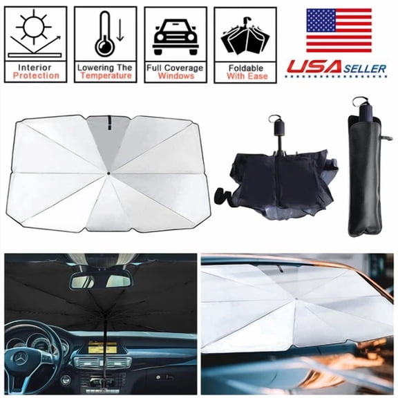 Foldable Automobile Windshield Sunshade Umbrella Front Window Sun Cover Visor