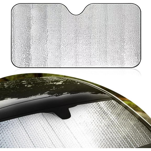 Foldable Automotive Windshield Sunshades,51.1Inch Car Windshield Sunshade,Thicken Front Window Visor Shield Cover,Window Sun Blocker to Keep Your Vehicle Cool (Silver)
