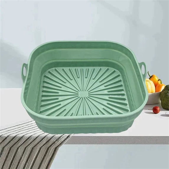 Foldable BBQ Mat for Air Fryer, Heat-Resistant Reusable Cooking Pad, Multi-functional Non-stick Grill Mat, Ideal for Air Frying, Baking, and Grilling