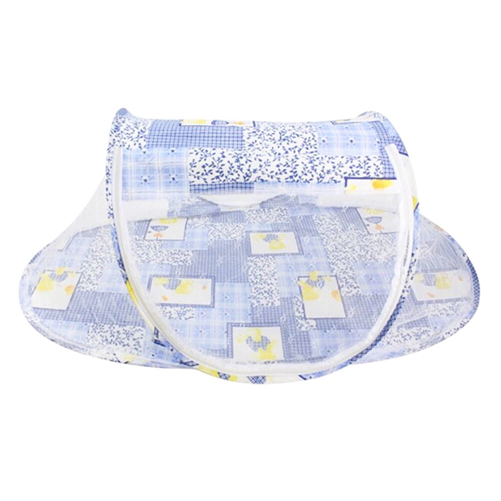 Foldable Baby Bed Mosquito Net Instant Travel Tent Crib Playpen (Blue)