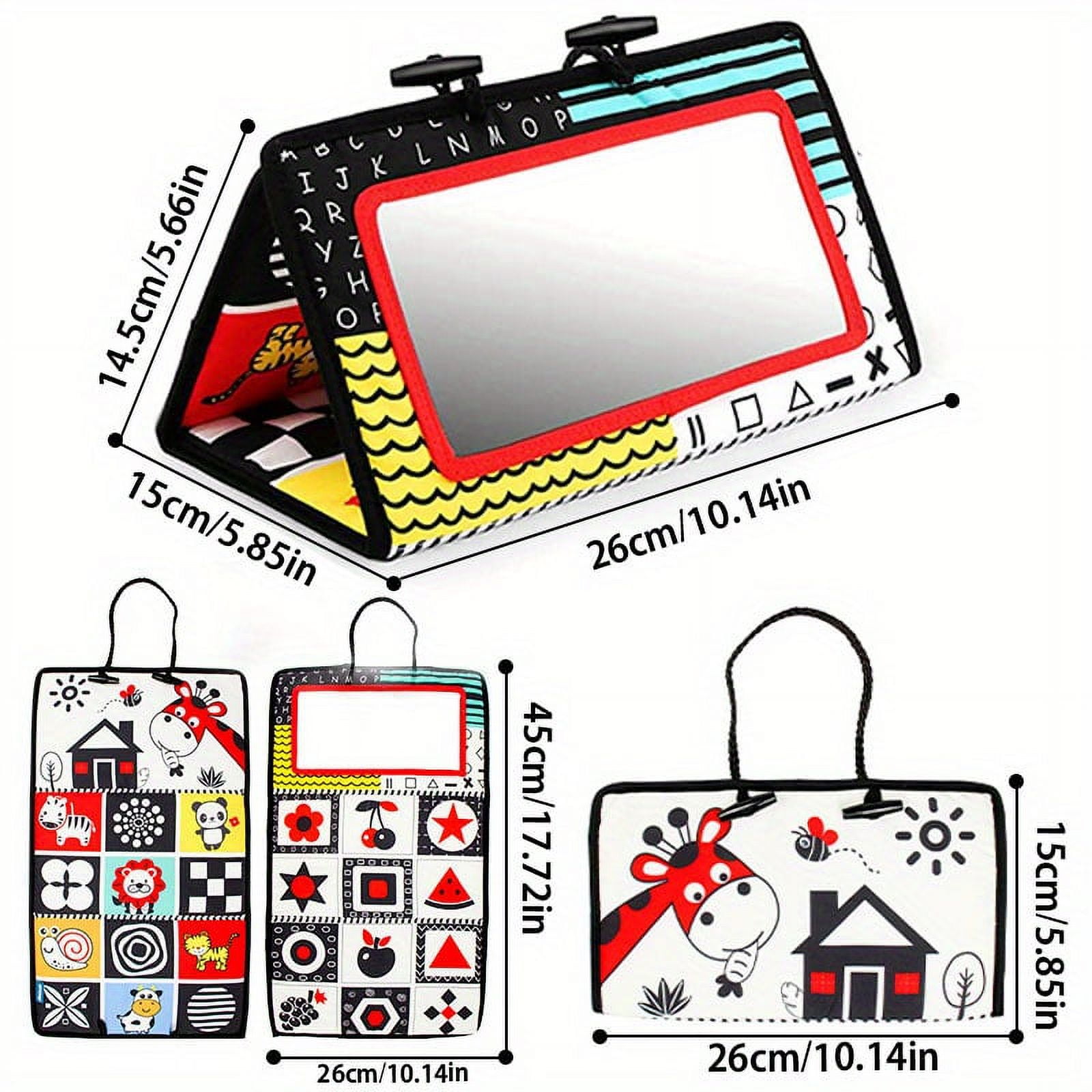 Foldable Baby Floor Mirror Toys With Teethers Tummy Time Sensory Baby