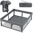 thumbnail image 1 of Foldable Baby Playpen, 50"×50" Portable Playpen, Babies and Toddlers Play Pen, Indoor & Outdoor Play Yard, 1 of 9