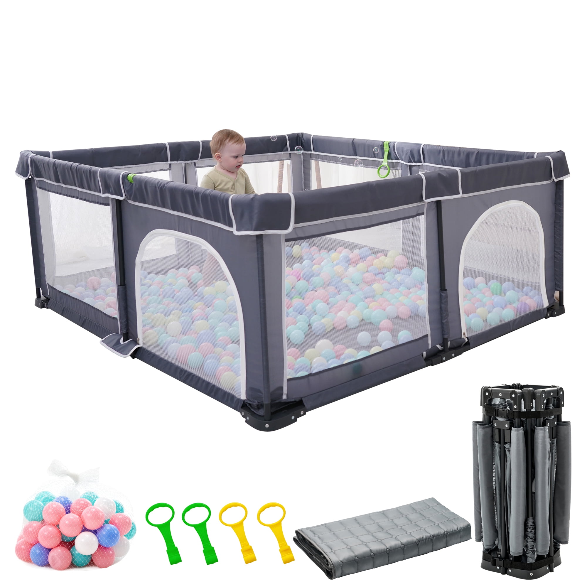Extra Large Pack And Play XNWQL Baby Playpen, 79
