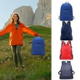 thumbnail image 1 of Foldable Backpack 1PC Lightweight Daypack Compact Packable Bag with Zippered Pockets & Reflective Strip for Students & Commuters(Blue), 1 of 7