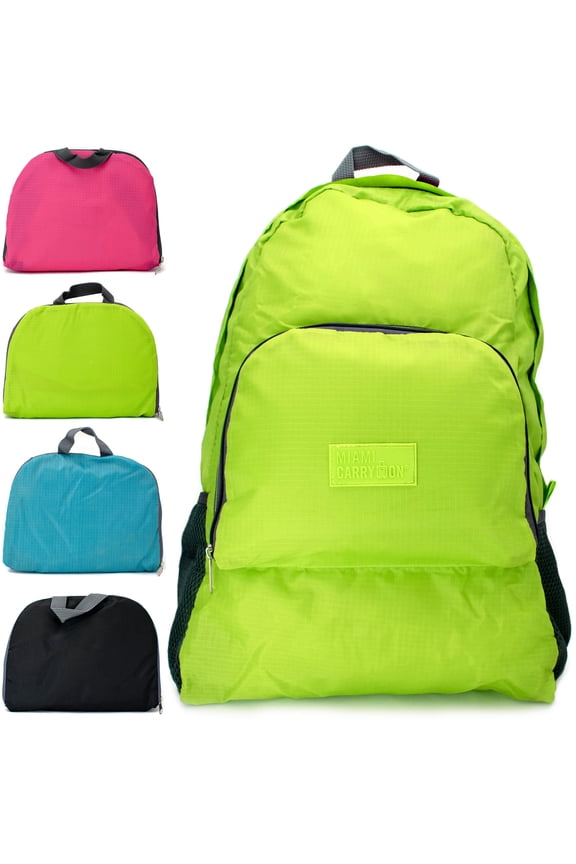 Foldable Backpack, Green