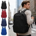 thumbnail image 1 of Foldable Backpack,Large Capacity Handheld Dual-Use Nylon Backpack,Minimalist Design,Wear Resistant Bag for Daily Commuting,Black, 1 of 7