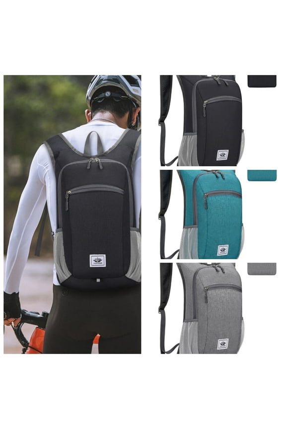Foldable Backpack Lightweight Packable Daypack for Travel Hiking Camping Cycling Outdoor Sports Rip-Stop Water-Proof Oxford Cloth Backpack with Reflective Stripe