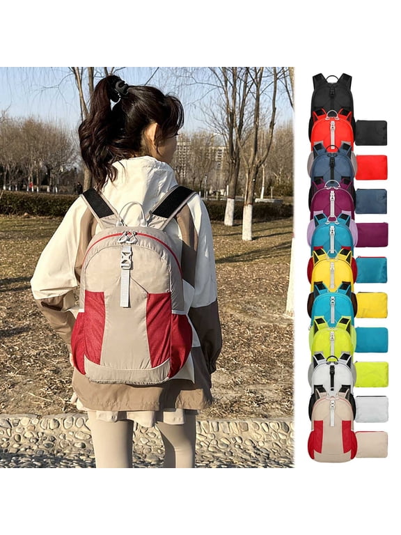Foldable Backpack Lightweight Waterproof Nylon Travel Daypack Packable Outdoor Hiking Camping Large Capacity Bookbag for Men Women by PALIFEUR
