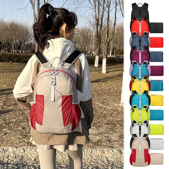 Foldable Backpack Lightweight Waterproof Nylon Travel Daypack Packable Outdoor Hiking Camping Large Capacity Bookbag for Men Women by PALIFEUR