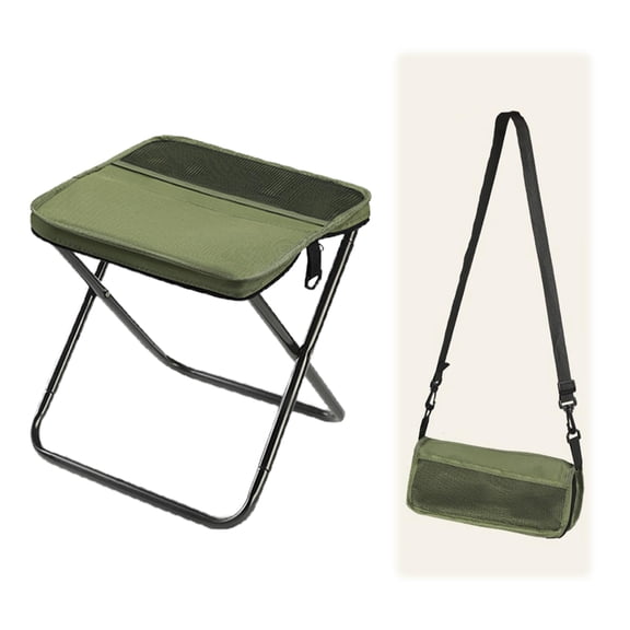 Foldable Backpack Stool, 2026 Portable Camping Stool That Turns into a Backpack, 330LBS Capacity Lightweight Folding Chair for Hiking, Fishing, Hunting & Outdoor Events(Green,M)