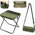 thumbnail image 1 of Foldable Backpack Stool, Mountaineering and Hiking Portable Stool, Pocket Handbag Stools, Lightweight Outdoor Seat with Adjustable Strap, Outdoor Zipper Pack Folding Chair for Travel Fishing, 1 of 9