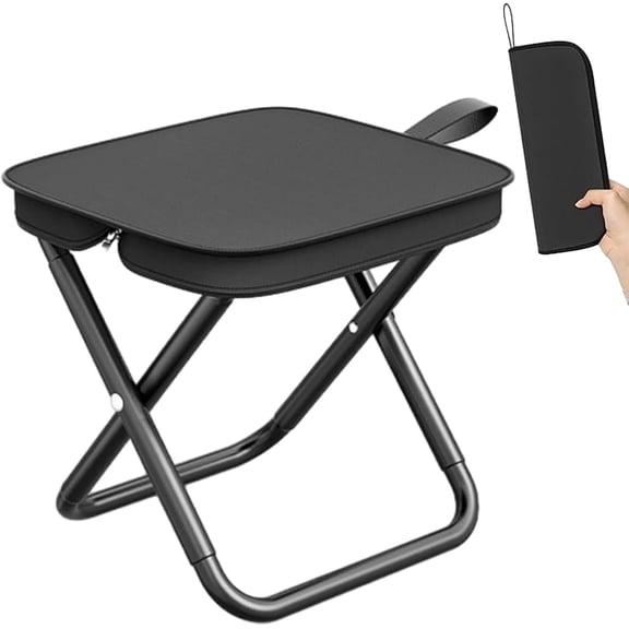 Foldable Backpack Stool, Portable 2-in-1 Backpack & Folding Stool for Outdoor Travel, Camping, Fishing, Hiking & Subway, Supports Up to 330 LBS