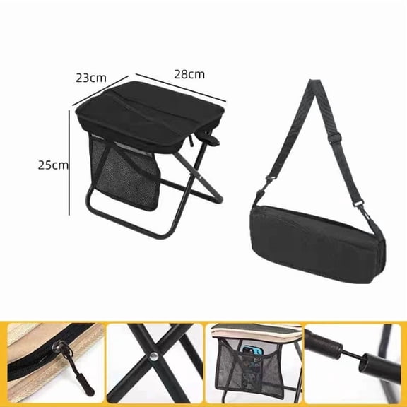 ✰ ✪ Foldable Backpack Stool Portable Folding Stool With Carry Bag Lightweight Mini Easy Carry Outdoor Chair For Travel For Travel