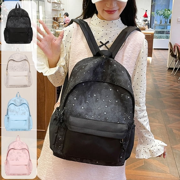 Foldable Backpack Ultralight Waterproof Travel Bag | Large Capacity 16.5"x11.8"x5.9" Polyester | Lightweight Packable Outdoor Daypack, Breathable Straps, Fits 15" Laptop, Black/Blue/Pink/White