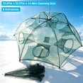 thumbnail image 1 of JelyHT 6 Hole Foldable Fishing Bait Trap, Nylon Mesh Steel Frame Portable Net for Minnow Crawfish Shrimp, 1 of 9