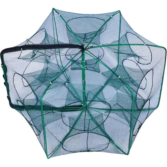 Foldable Bait Trap Fishing Net - Hand Cast Cage for Catching Fish Shrimp Crab Crawfish
