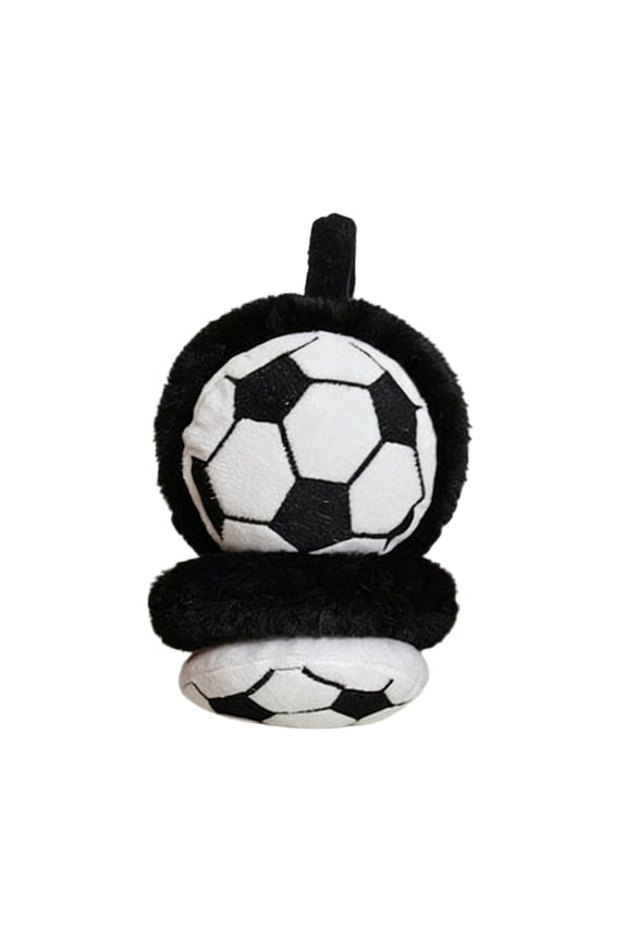 Foldable Ball Design Earmuffs for Winter Warmth, Thermal Ear Protection, Cold Weather Gear, Sporty Ear Warmers in Black