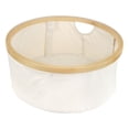 thumbnail image 1 of Foldable Bamboo Laundry Hamper without Lid - Decor Essentials for Any Room - Small - Circular - White, 1 of 4