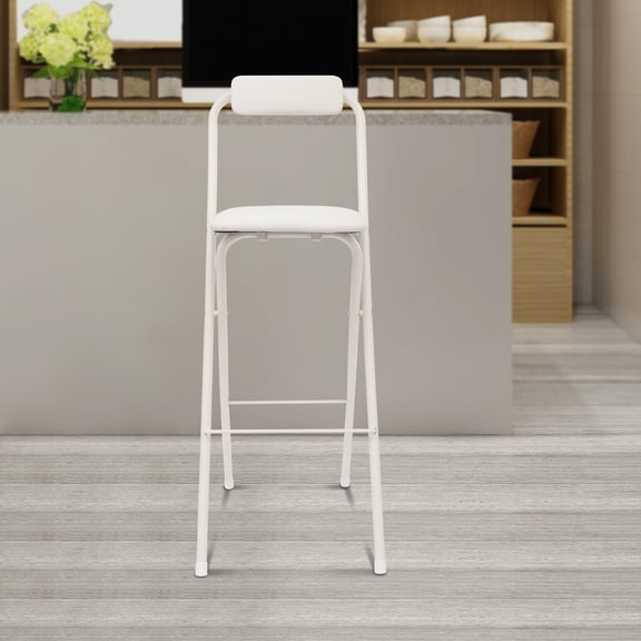 Foldable Bar Chair, Tall Folding Chair, Portable Folding Stool Used In Kitchens, Dining Rooms, Living Rooms