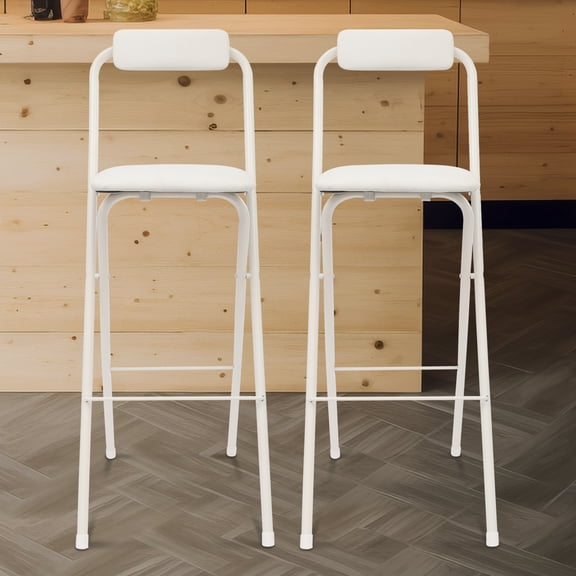 Foldable Bar Chair, Tall Folding Chair, Portable Folding Stool Used In Kitchens, Dining Rooms, Living Rooms