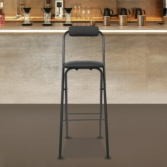 Foldable Bar Chair, Tall Folding Chair, Portable Folding Stool