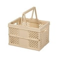thumbnail image 1 of Foldable Basket Stacking Box Clutter Storage Box for Makeup Holder Portable Grocery Basket, 1 of 8