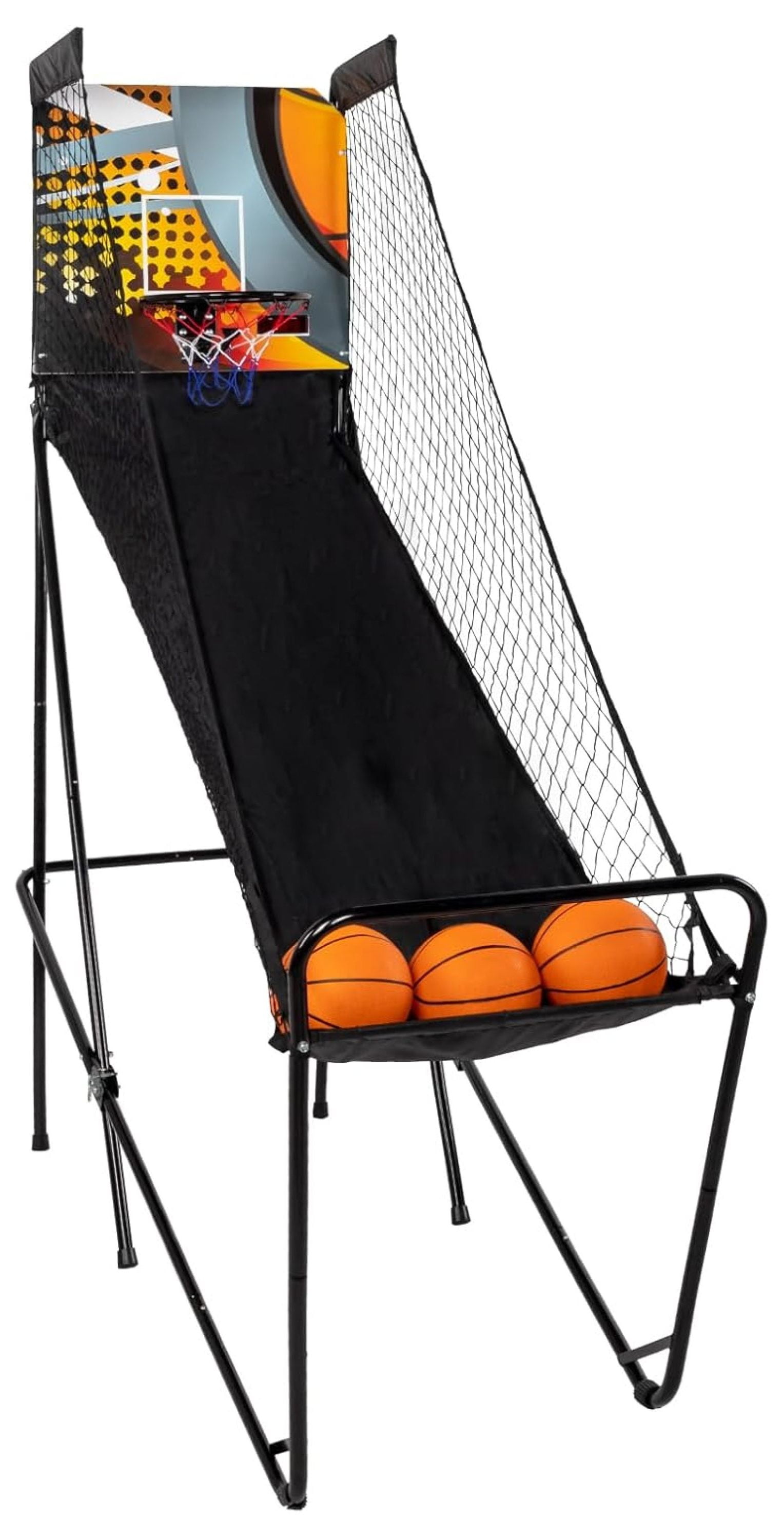 Foldable Basketball Arcade Game Set Single Shot, Indoor Electronic