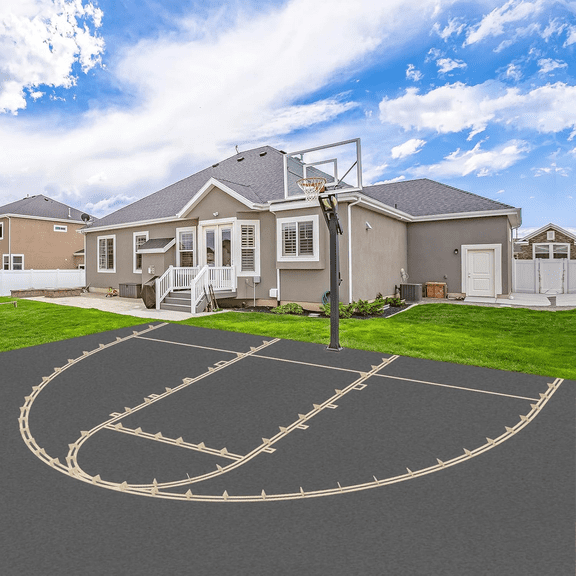 Foldable Basketball Court Marking Kit - Stencil for Any Surface, No Paint Includ