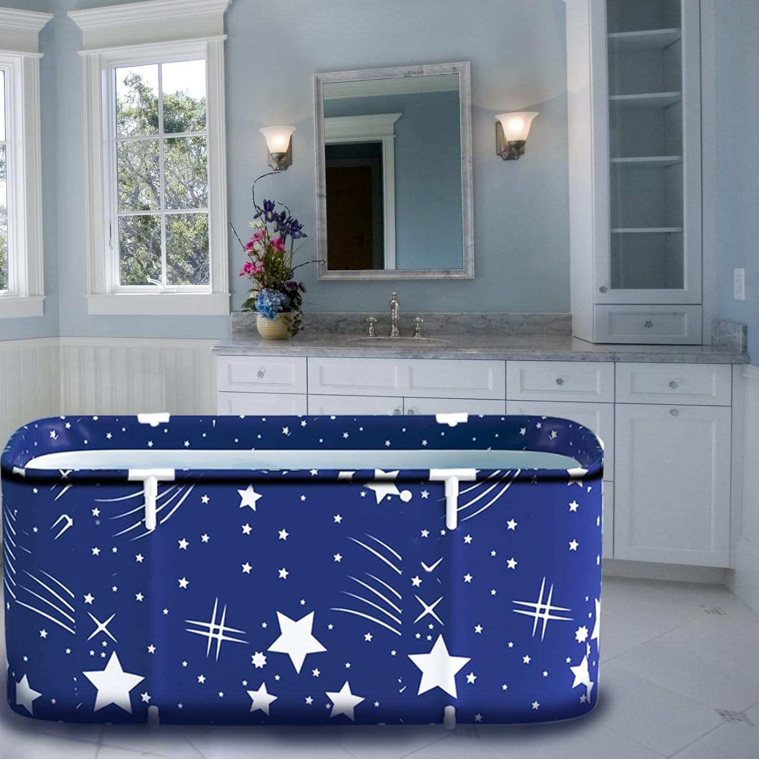 Foldable Bathtub, Large Soaking Bath Tub Portable Bathtub for adults ...