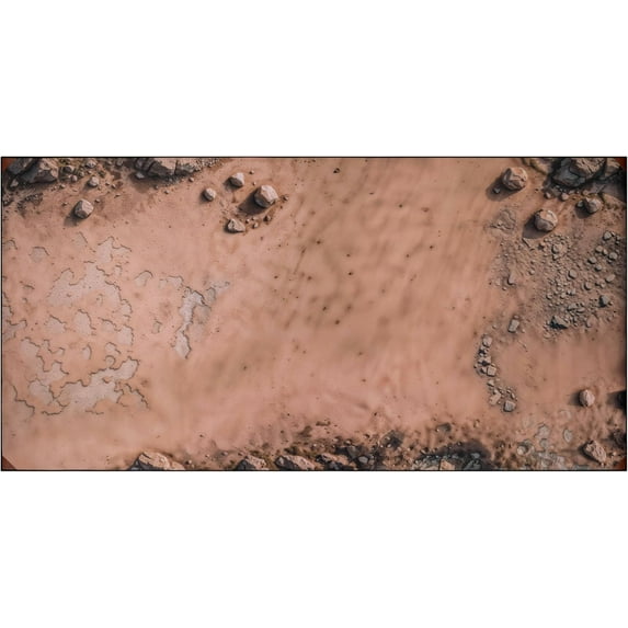 Foldable Battle Mat for Tabletop RPG 36x72 in, Sandy
