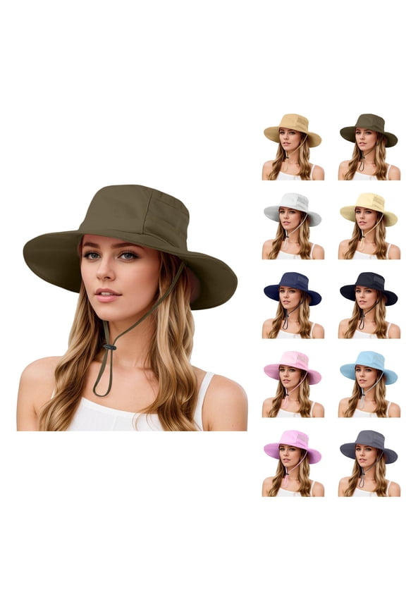 Foldable Beach Bucket Hat - Quick Dry UV Breathable Bucket Hat For Men Women Outdoor Sports Casual Summer Sun Hat Adjustable Drawstring Lightweight Unisex Fishing Cap