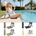 thumbnail image 1 of Beach Chair Sun Lounger, Foldable Reclining Mat with Adjustable Backrest, Lightweight Portable Fabric Beach Mat for Camping Picnics and Outdoor Relaxation, Topliu, 1 of 8