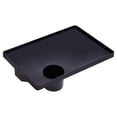 thumbnail image 1 of Foldable Bedside Shelf W/Hooks & Cup Holder - Space Saving Attachable Dorm Room Organizer Caddy for Loft Beds, Black, PRYESS, 1 of 2