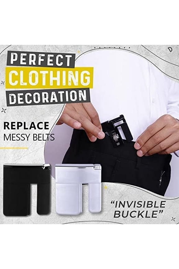 Foldable Belt Buckle Clip | Adjustable Pants Waist Tightener | No-Belt Solution for Skirts & Trousers | Secure Fit & Comfort | 1-Pack