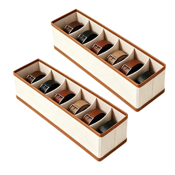 Foldable Belt Organizer With Compartments For Wardrobe Drawer Storage