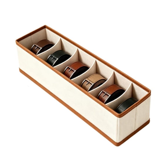 Foldable Belt Organizer With Compartments For Wardrobe Drawer Storage