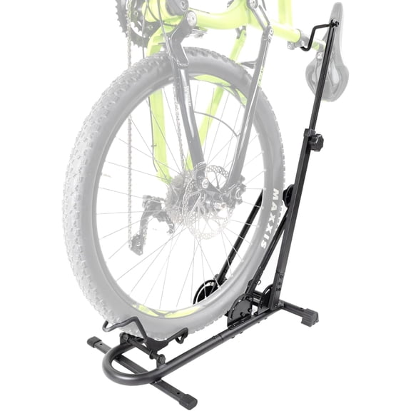 Foldable Bicycle Floor Stand | Quick-Folding Durable Storage Rack for MTB & Road Bikes | Holds Tires up to 2.4 Inches | Portable Garage Space-Saving Design