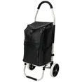 thumbnail image 1 of Foldable Black Shopping Cart with Wheels & Removable Waterproof Oxford Bag – Heavy Duty Grocery Trolley for Supermarket, Laundry, and Transport, 1 of 12